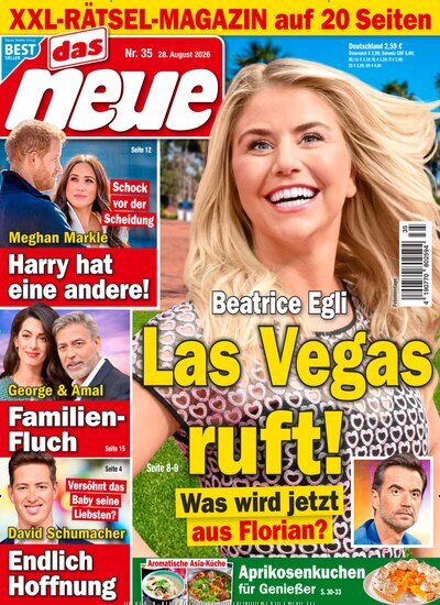 Titelbild der Ausgabe 35/2026 von Das Neue. Diese Zeitschrift und viele weitere Frauenzeitschriften als Abo oder epaper bei United Kiosk online kaufen.