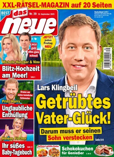 Titelbild der Ausgabe 39/2025 von Das Neue. Diese Zeitschrift und viele weitere Frauenzeitschriften als Abo oder epaper bei United Kiosk online kaufen.