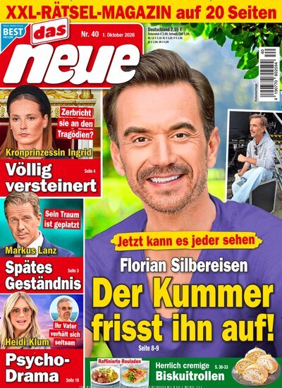 Titelbild der Ausgabe 40/2026 von Das Neue. Diese Zeitschrift und viele weitere Frauenzeitschriften als Abo oder epaper bei United Kiosk online kaufen.