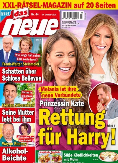 Titelbild der Ausgabe 44/2025 von Das Neue. Diese Zeitschrift und viele weitere Frauenzeitschriften als Abo oder epaper bei United Kiosk online kaufen.