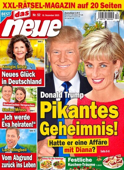 Titelbild der Ausgabe 52/2025 von Das Neue. Diese Zeitschrift und viele weitere Frauenzeitschriften als Abo oder epaper bei United Kiosk online kaufen.