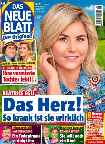 Titelbild der Ausgabe 28/2025 von Das neue Blatt. Diese Zeitschrift und viele weitere Frauenzeitschriften als Abo oder epaper bei United Kiosk online kaufen.