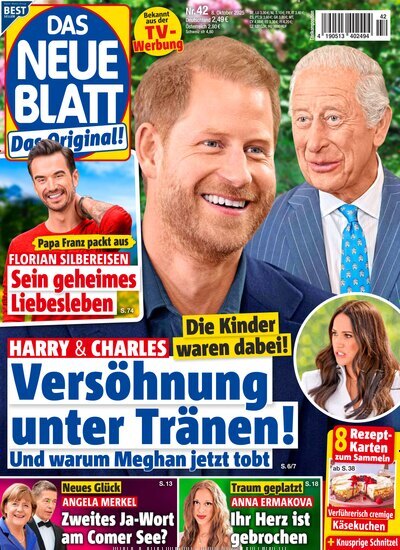 Titelbild der Ausgabe 42/2025 von Das neue Blatt. Diese Zeitschrift und viele weitere Frauenzeitschriften als Abo oder epaper bei United Kiosk online kaufen.