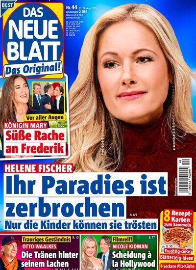 Titelbild der Ausgabe 44/2025 von Das neue Blatt. Diese Zeitschrift und viele weitere Frauenzeitschriften als Abo oder epaper bei United Kiosk online kaufen.
