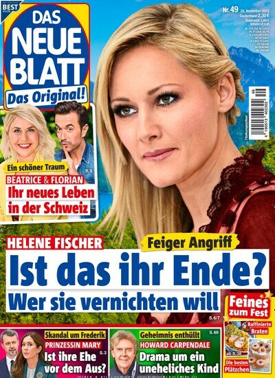 Titelbild der Ausgabe 49/2023 von Das neue Blatt. Diese Zeitschrift und viele weitere Frauenzeitschriften als Abo oder epaper bei United Kiosk online kaufen.