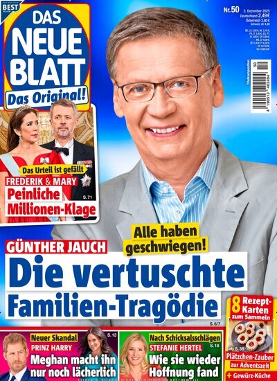 Titelbild der Ausgabe 50/2025 von Das neue Blatt. Diese Zeitschrift und viele weitere Frauenzeitschriften als Abo oder epaper bei United Kiosk online kaufen.