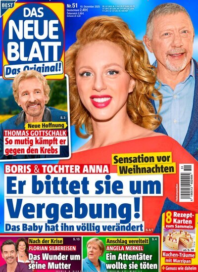 Titelbild der Ausgabe 51/2025 von Das neue Blatt. Diese Zeitschrift und viele weitere Frauenzeitschriften als Abo oder epaper bei United Kiosk online kaufen.