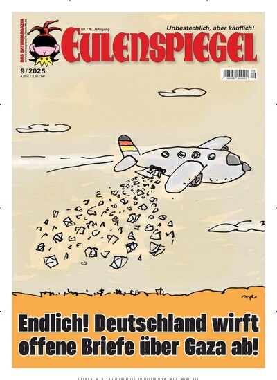 Titelbild der Ausgabe 9/2025 von Das Satiremagazin EULENSPIEGEL. Diese Zeitschrift und viele weitere Lifestylemagazine und Peoplemagazine als Abo oder epaper bei United Kiosk online kaufen.