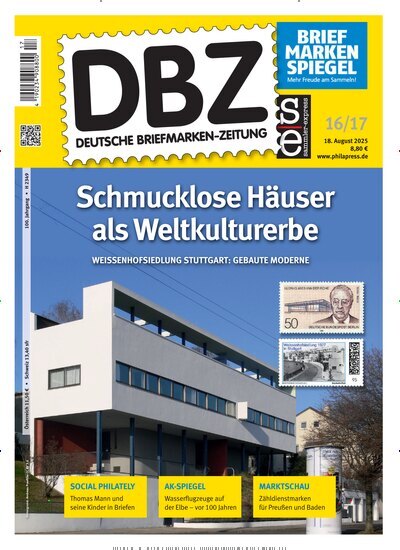 Titelbild der Ausgabe 17/2025 von DBZ Deutsche Briefmarken-Zeitung. Diese Zeitschrift und viele weitere Reisemagazine, Freizeitmagazine und Wissensmagazine als Abo oder epaper bei United Kiosk online kaufen.