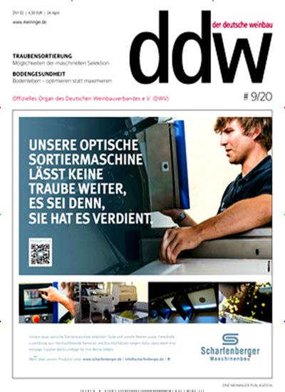 Titelbild der Ausgabe 9/2020 von ddw Der Deutsche Weinbau. Diese Zeitschrift und viele weitere Naturzeitschriften, Landwirtschaftszeitungen und Umweltmagazine als Abo oder epaper bei United Kiosk online kaufen.