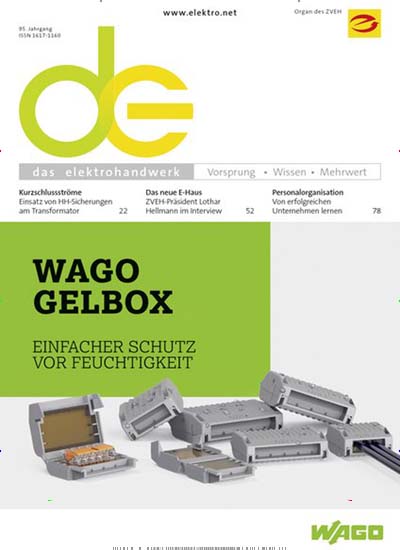 Titelbild der Ausgabe 1/2021 von de - das elektrohandwerk . Diese Zeitschrift und viele weitere Industriemagazine und Handwerkmagazine als Abo oder epaper bei United Kiosk online kaufen.