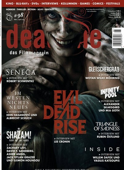 Titelbild der Ausgabe 98/2023 von deadline - das Filmmagazin. Diese Zeitschrift und viele weitere Audiomagazine, Filmmagazine und Fotozeitschriften als Abo oder epaper bei United Kiosk online kaufen.