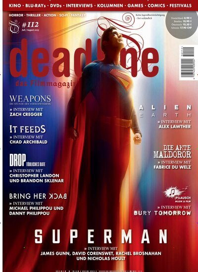 Titelbild der Ausgabe 112/2025 von deadline - das Filmmagazin. Diese Zeitschrift und viele weitere Audiomagazine, Filmmagazine und Fotozeitschriften als Abo oder epaper bei United Kiosk online kaufen.