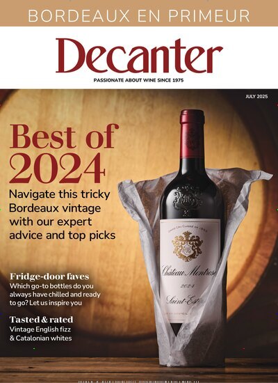 Titelbild der Ausgabe 7/2025 von Decanter. Diese Zeitschrift und viele weitere Gartenzeitschriften und Wohnzeitschriften als Abo oder epaper bei United Kiosk online kaufen.
