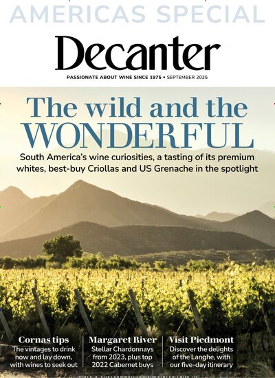 Titelbild der Ausgabe 9/2025 von Decanter. Diese Zeitschrift und viele weitere Gartenzeitschriften und Wohnzeitschriften als Abo oder epaper bei United Kiosk online kaufen.