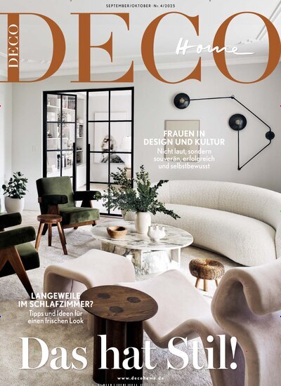 Titelbild der Ausgabe 4/2025 von Deco Home. Diese Zeitschrift und viele weitere Gartenzeitschriften und Wohnzeitschriften als Abo oder epaper bei United Kiosk online kaufen.