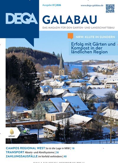 Titelbild der Ausgabe 1/2026 von Dega Galabau. Diese Zeitschrift und viele weitere Naturzeitschriften, Landwirtschaftszeitungen und Umweltmagazine als Abo oder epaper bei United Kiosk online kaufen.