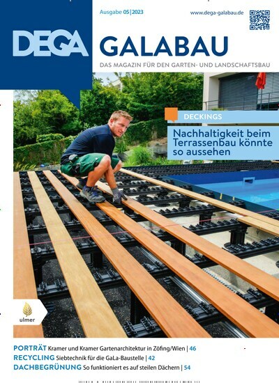 Titelbild der Ausgabe 5/2023 von DEGA GALABAU. Diese Zeitschrift und viele weitere Naturzeitschriften, Landwirtschaftszeitungen und Umweltmagazine als Abo oder epaper bei United Kiosk online kaufen.