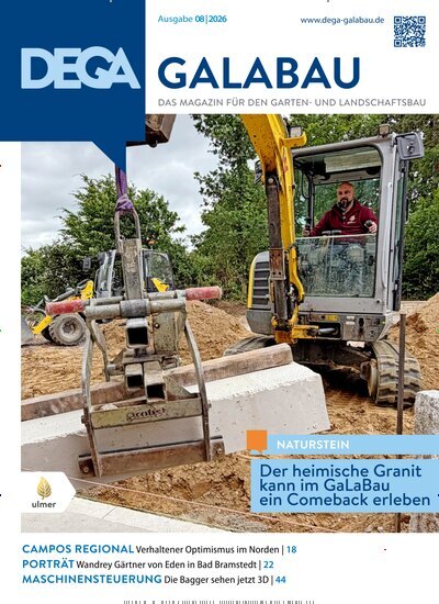 Titelbild der Ausgabe 8/2026 von Dega Galabau. Diese Zeitschrift und viele weitere Naturzeitschriften, Landwirtschaftszeitungen und Umweltmagazine als Abo oder epaper bei United Kiosk online kaufen.