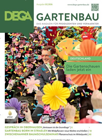 Titelbild der Ausgabe 5/2026 von Dega Gartenbau. Diese Zeitschrift und viele weitere Naturzeitschriften, Landwirtschaftszeitungen und Umweltmagazine als Abo oder epaper bei United Kiosk online kaufen.