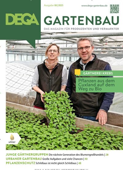 Titelbild der Ausgabe 6/2025 von Dega Gartenbau. Diese Zeitschrift und viele weitere Naturzeitschriften, Landwirtschaftszeitungen und Umweltmagazine als Abo oder epaper bei United Kiosk online kaufen.