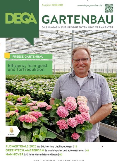 Titelbild der Ausgabe 7/2025 von Dega Gartenbau. Diese Zeitschrift und viele weitere Naturzeitschriften, Landwirtschaftszeitungen und Umweltmagazine als Abo oder epaper bei United Kiosk online kaufen.