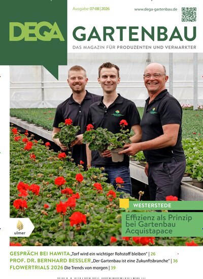 Titelbild der Ausgabe 7/2026 von Dega Gartenbau. Diese Zeitschrift und viele weitere Naturzeitschriften, Landwirtschaftszeitungen und Umweltmagazine als Abo oder epaper bei United Kiosk online kaufen.