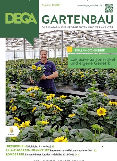 Titelbild der Ausgabe 10/2025 von Dega Gartenbau. Diese Zeitschrift und viele weitere Naturzeitschriften, Landwirtschaftszeitungen und Umweltmagazine als Abo oder epaper bei United Kiosk online kaufen.