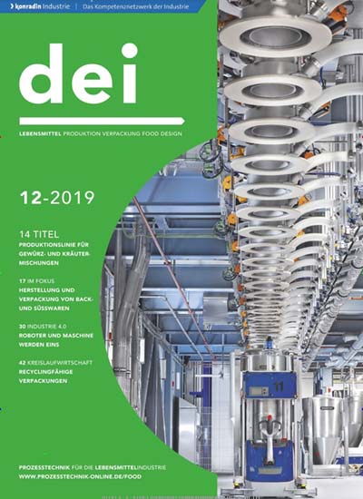 Titelbild der Ausgabe 12/2019 von dei - die ernährungsindustrie. Diese Zeitschrift und viele weitere Gastronomiezeitschriften, Fashionmagazine, Beautymagazine als Abo oder epaper bei United Kiosk online kaufen.