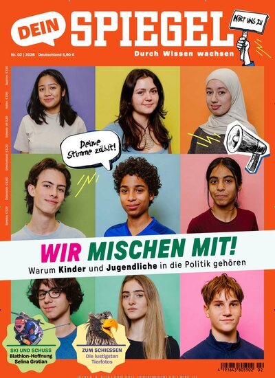 Titelbild der Ausgabe 2/2026 von Dein Spiegel. Diese Zeitschrift und viele weitere Jugendzeitschriften und Kinderzeitschriften als Abo oder epaper bei United Kiosk online kaufen.