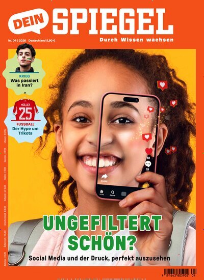Titelbild der Ausgabe 4/2026 von Dein Spiegel. Diese Zeitschrift und viele weitere Jugendzeitschriften und Kinderzeitschriften als Abo oder epaper bei United Kiosk online kaufen.