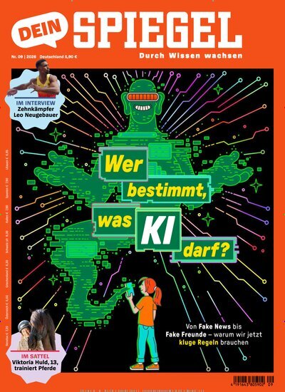 Titelbild der Ausgabe 9/2026 von Dein Spiegel. Diese Zeitschrift und viele weitere Jugendzeitschriften und Kinderzeitschriften als Abo oder epaper bei United Kiosk online kaufen.