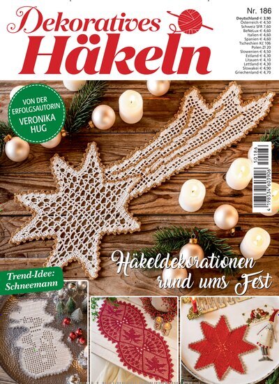 Titelbild der Ausgabe 186/2025 von Dekoratives Häkeln. Diese Zeitschrift und viele weitere Modemagazine und DIY-Magazine als Abo oder epaper bei United Kiosk online kaufen.