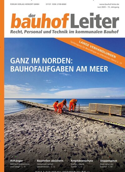 Titelbild der Ausgabe 5/2025 von der bauhofLeiter. Diese Zeitschrift und viele weitere Jurazeitschriften und Zeitschriften für Verwaltung als Abo oder epaper bei United Kiosk online kaufen.