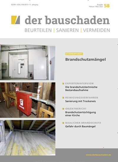 Titelbild der Ausgabe 1/2023 von der bauschaden. Diese Zeitschrift und viele weitere Architekturzeitschriften und Bauzeitschriften als Abo oder epaper bei United Kiosk online kaufen.