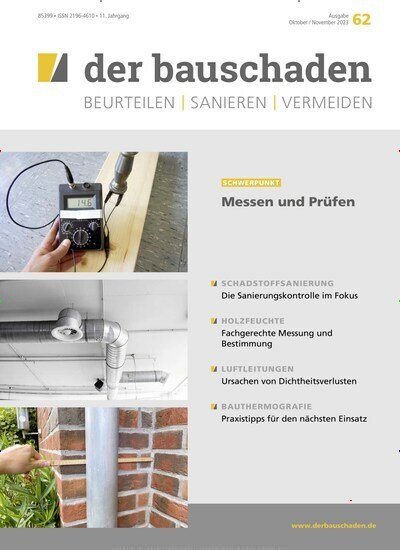 Titelbild der Ausgabe 5/2023 von der bauschaden. Diese Zeitschrift und viele weitere Architekturzeitschriften und Bauzeitschriften als Abo oder epaper bei United Kiosk online kaufen.