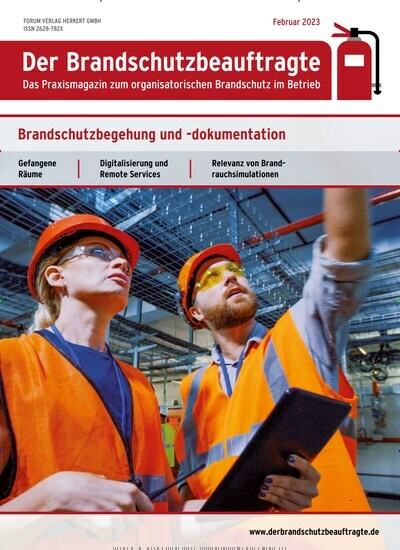 Titelbild der Ausgabe 2/2023 von Der Brandschutzbeauftragte. Diese Zeitschrift und viele weitere Jurazeitschriften und Zeitschriften für Verwaltung als Abo oder epaper bei United Kiosk online kaufen.