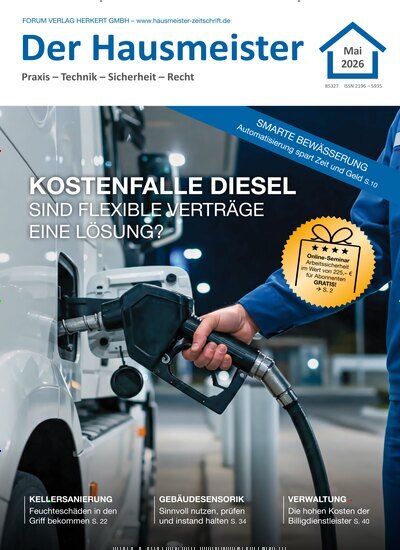 Titelbild der Ausgabe 2/2026 von Der Hausmeister. Diese Zeitschrift und viele weitere Businessmagazine als Abo oder epaper bei United Kiosk online kaufen.