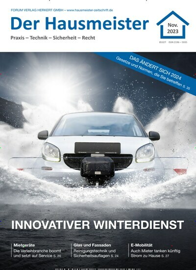 Titelbild der Ausgabe 4/2023 von Der Hausmeister. Diese Zeitschrift und viele weitere Businessmagazine als Abo oder epaper bei United Kiosk online kaufen.