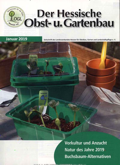 Der Hessische Obst- und Gartenbau aktuelles Titelbild Ausgabe 1/2019 Aktuelles Titelbild von Der Hessische Obst- und Gartenbau. Entdecken Sie jetzt die Ausgabe 1/2019. Lesen Sie gerne Naturzeitschriften, Landwirtschaftszeitungen und Umweltmagazine? Dann empfehlen wir Ihnen Der Hessische Obst- und Gartenbau als Abo oder Geschenkabo.