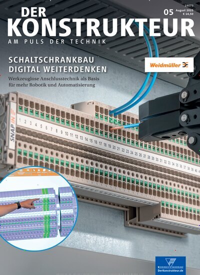 Titelbild der Ausgabe 5/2025 von Der Konstrukteur. Diese Zeitschrift und viele weitere Industriemagazine und Handwerkmagazine als Abo oder epaper bei United Kiosk online kaufen.