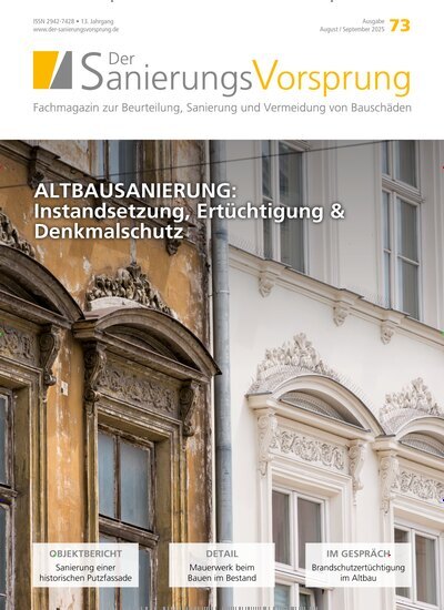 Titelbild der Ausgabe 4/2025 von Der SanierungsVorsprung. Diese Zeitschrift und viele weitere Architekturzeitschriften und Bauzeitschriften als Abo oder epaper bei United Kiosk online kaufen.