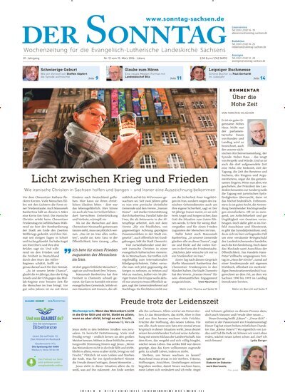 Titelbild der Ausgabe 12/2026 von Der Sonntag. Diese Zeitschrift und viele weitere Kunstmagazine und Kulturmagazine als Abo oder epaper bei United Kiosk online kaufen.