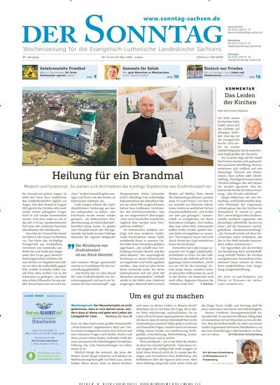 Titelbild der Ausgabe 13/2026 von Der Sonntag. Diese Zeitschrift und viele weitere Kunstmagazine und Kulturmagazine als Abo oder epaper bei United Kiosk online kaufen.