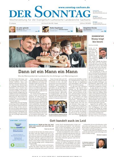 Titelbild der Ausgabe 22/2025 von Der Sonntag. Diese Zeitschrift und viele weitere Kunstmagazine und Kulturmagazine als Abo oder epaper bei United Kiosk online kaufen.
