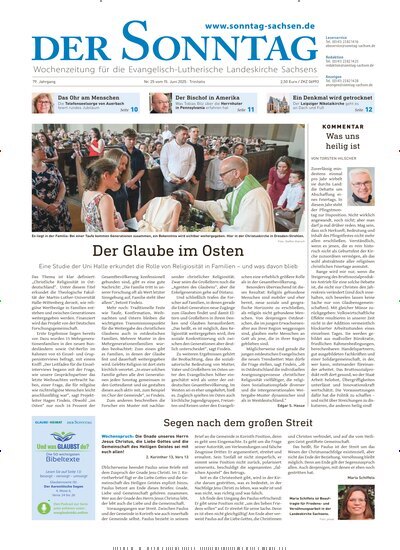 Titelbild der Ausgabe 25/2025 von Der Sonntag. Diese Zeitschrift und viele weitere Kunstmagazine und Kulturmagazine als Abo oder epaper bei United Kiosk online kaufen.