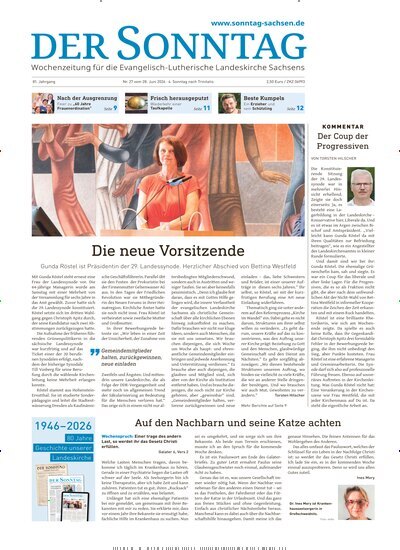 Titelbild der Ausgabe 27/2026 von Der Sonntag. Diese Zeitschrift und viele weitere Kunstmagazine und Kulturmagazine als Abo oder epaper bei United Kiosk online kaufen.