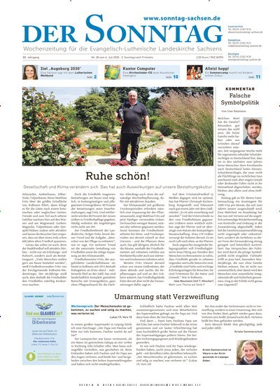 Titelbild der Ausgabe 28/2025 von Der Sonntag. Diese Zeitschrift und viele weitere Kunstmagazine und Kulturmagazine als Abo oder epaper bei United Kiosk online kaufen.