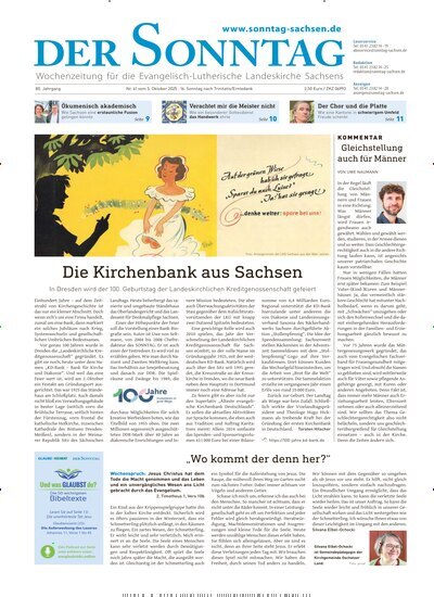 Titelbild der Ausgabe 41/2025 von Der Sonntag. Diese Zeitschrift und viele weitere Kunstmagazine und Kulturmagazine als Abo oder epaper bei United Kiosk online kaufen.