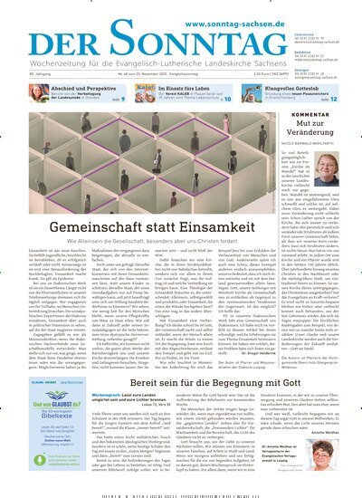 Titelbild der Ausgabe 48/2025 von Der Sonntag. Diese Zeitschrift und viele weitere Kunstmagazine und Kulturmagazine als Abo oder epaper bei United Kiosk online kaufen.